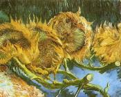 文森特 威廉 梵高 : 四朵向日葵